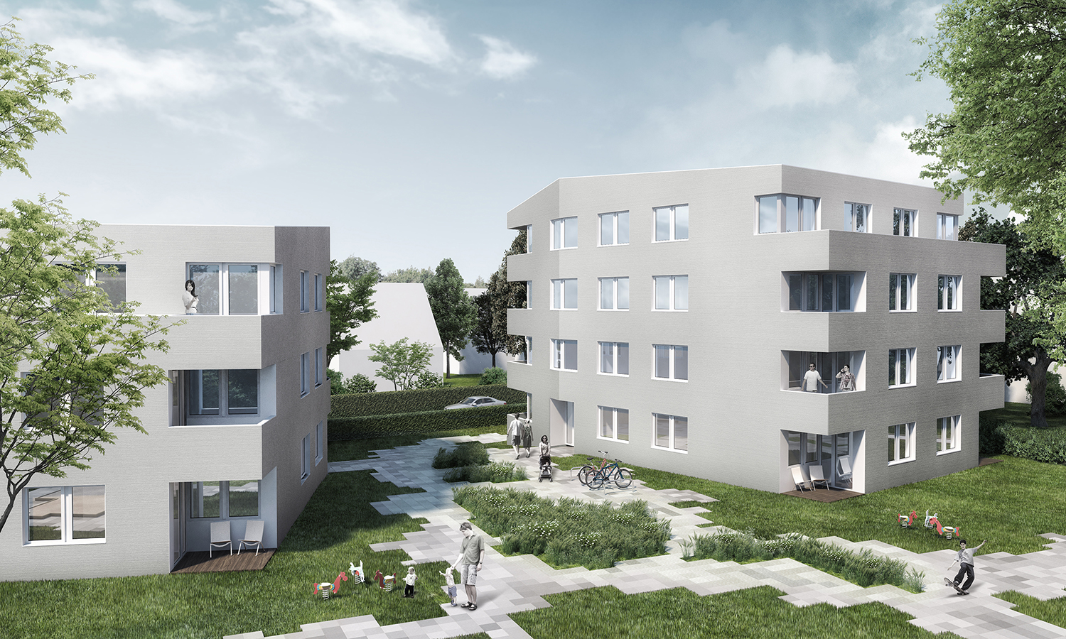 Wohnhäuser Wandsbek Gartenstadt Hamburg Fertigstellung 2020 Christoph Keiner Architekt Wohnhäuser Wandsbek Gartenstadt Hamburg Fertigstellung 2020 Christoph Keiner Architekt